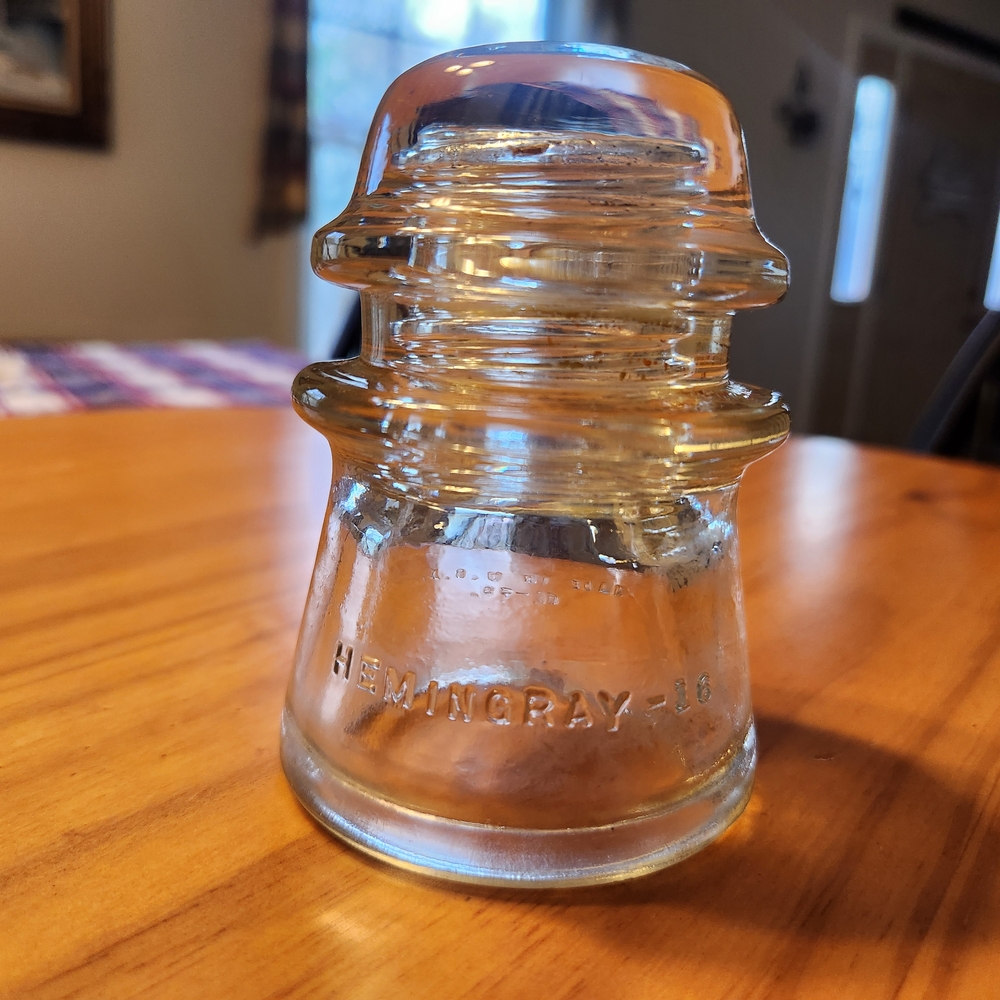 Clear Hemingray Glass Insulator